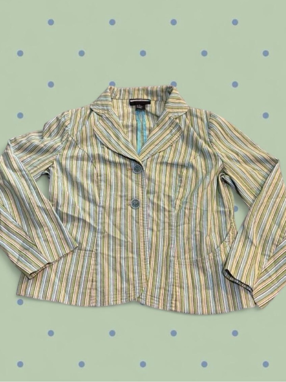 Vintage Y2K whimsy twee striped blazer top